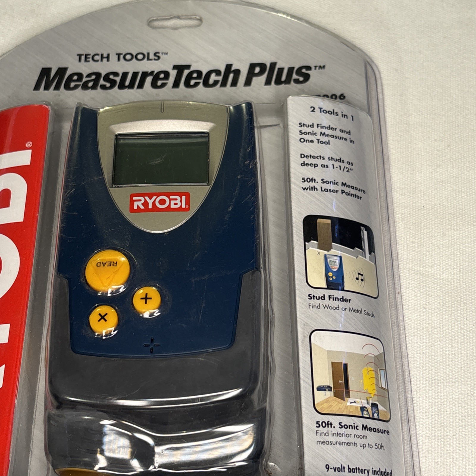 RYOBI EMTP006 Sonic Measure & Stud Finder Measure Tech Plus New