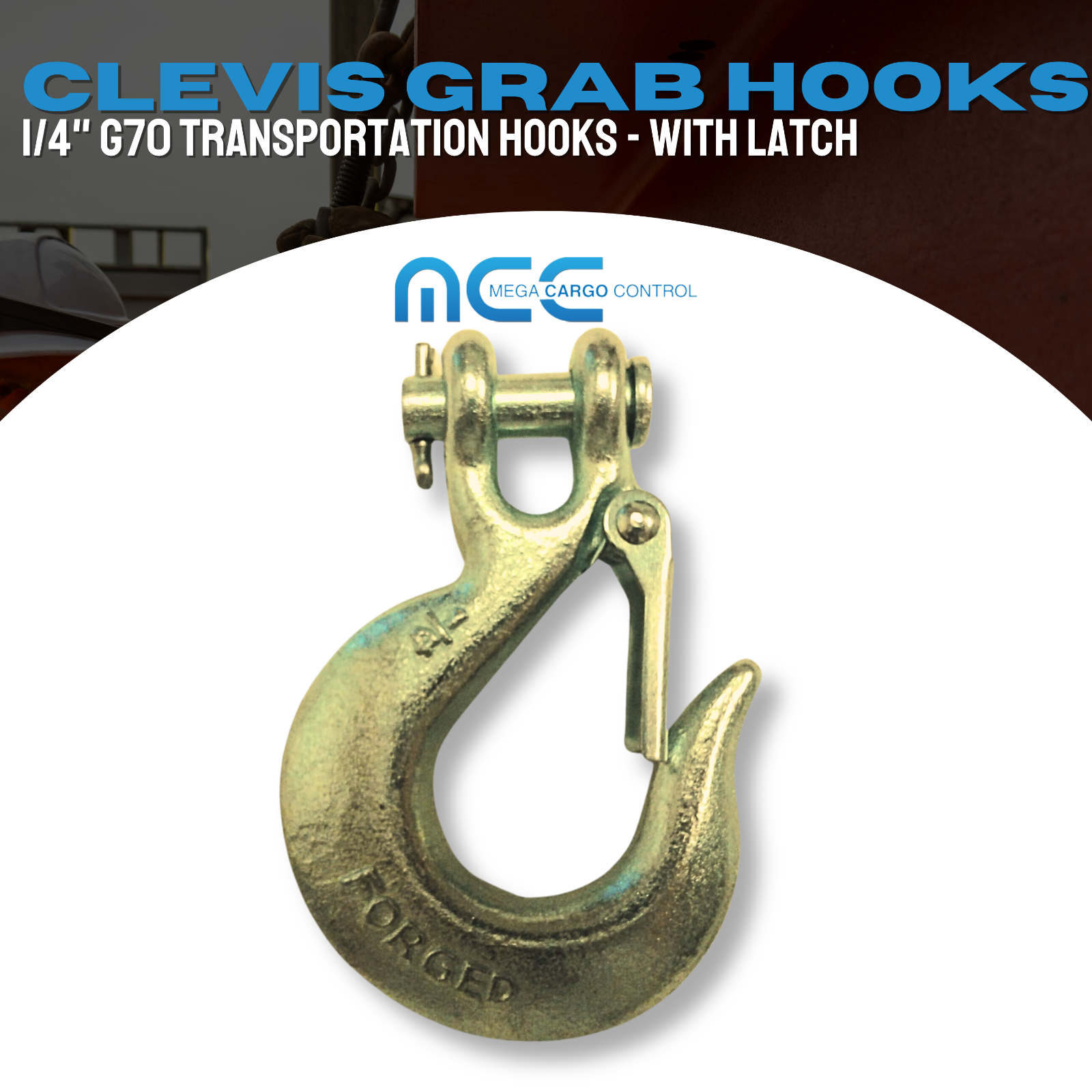 G70 5/16" 3/8" 1/2" Tow Chain Clevis Slip Hook for Flatbed Truck Transport Chain