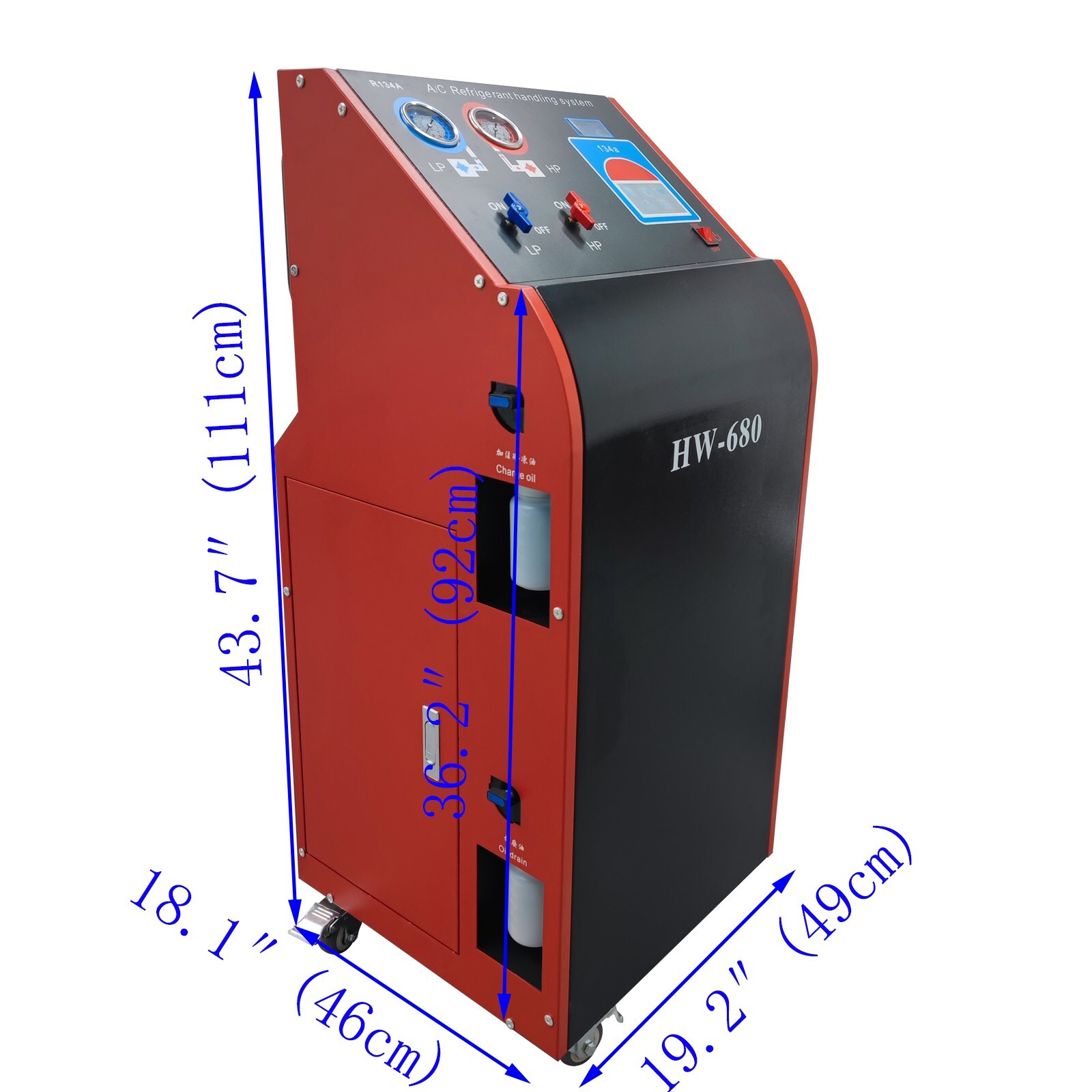 110V Car A/C Refrigerant Filling Machine Fault Detection Automatic Oil Filling