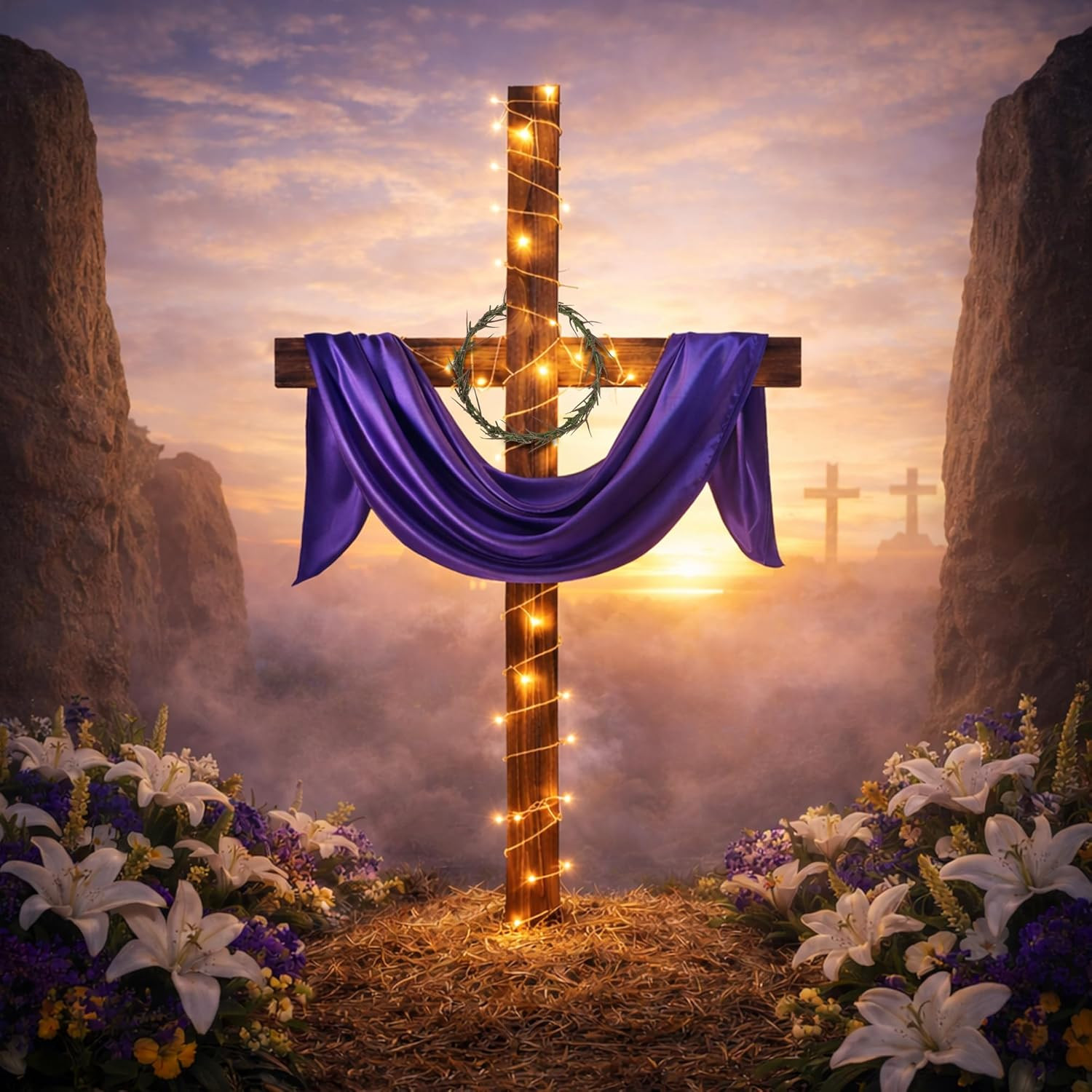 5 Pcs Easter Crown of Thorns Set, Jesus Crown Decor Set Includes Thorns Wreath F