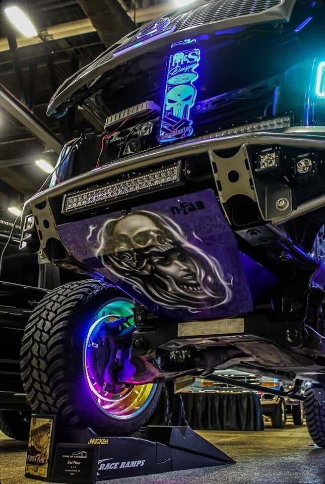 17.5" x4PCS Wheel Lights for Truck CHASING Quad Row LEDs Brightest APP + Remote