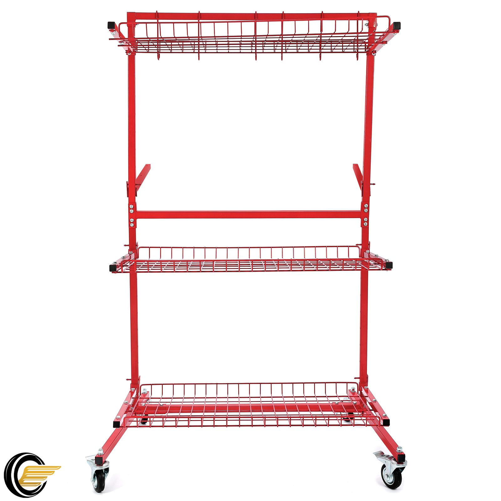 Auto Parts Storage Rack - 3 SHELF - Tools Trolley Adjustable Painted Collision