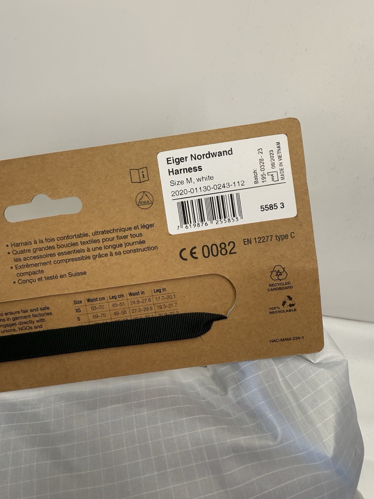 NWT Mammut Eiger Nordwand Harness Medium Unisex