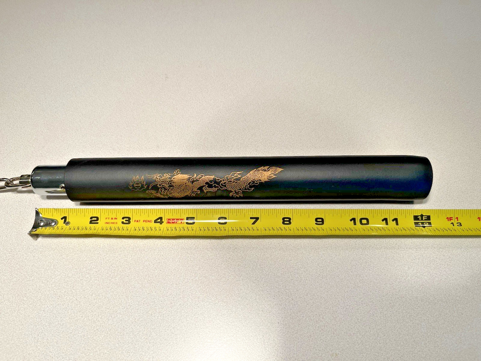 12" Nunchucks Nunchakus Beginners Training Foam Rubber Steel Chain Black