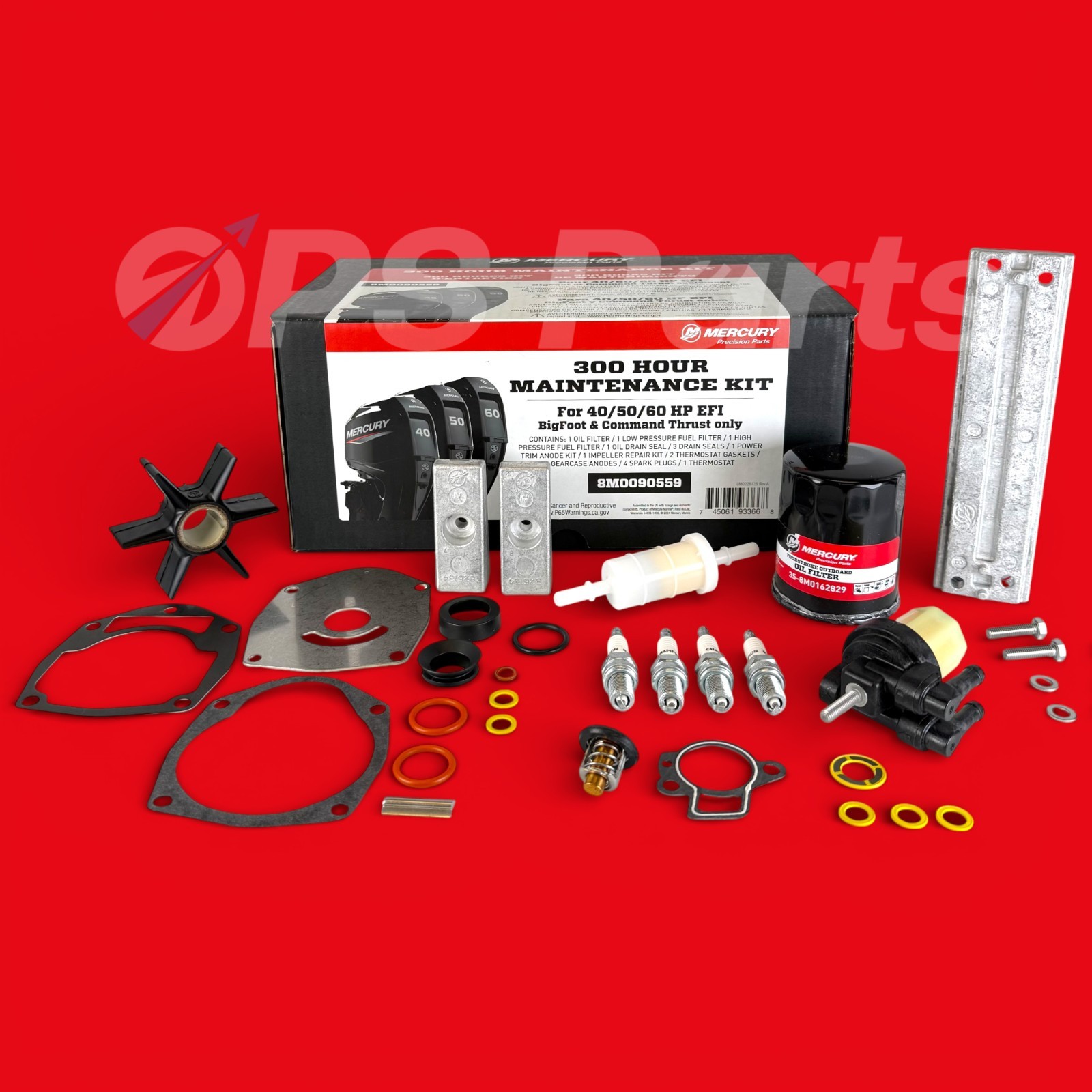 Mercury 300 Hour Maintenance Kit 40 / 50 / 60 HP EFI 4-Stroke BF CT 8M0090559