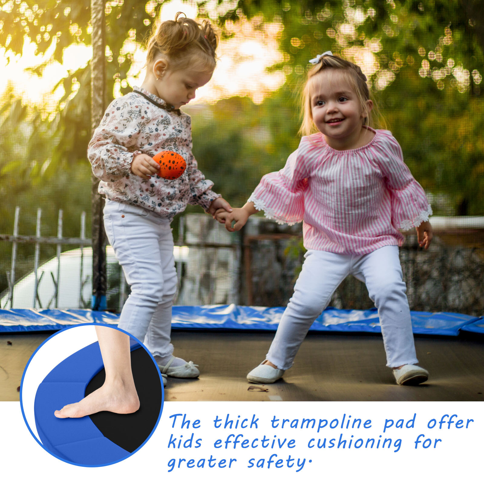 8/10/12/14/15/16FT Trampoline Replacement Safety Pad Universal Trampoline Cover