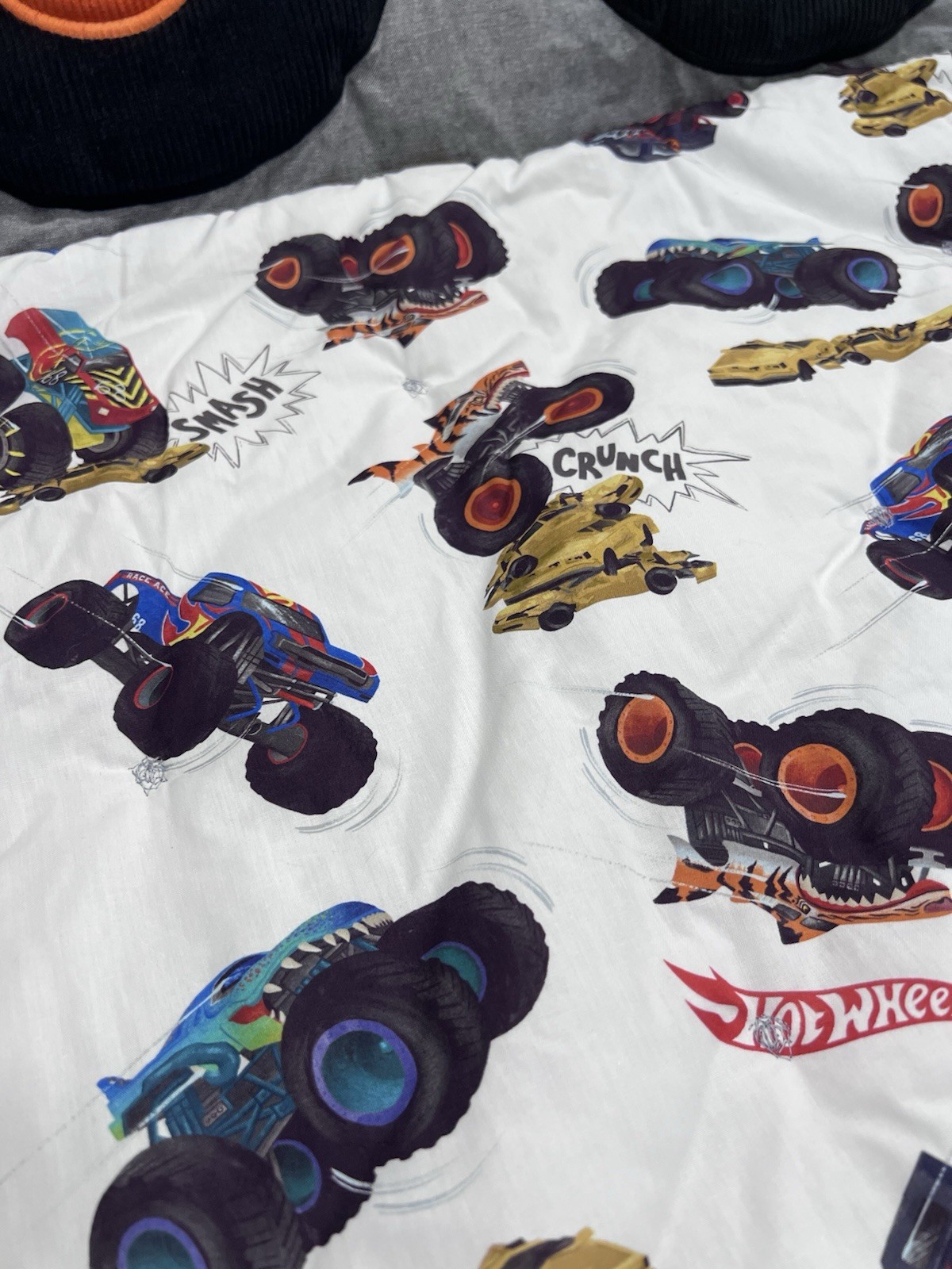 Pottery Barn Kids Hot Wheels Monster Trucks™ Sleeping Bag Mono Colter