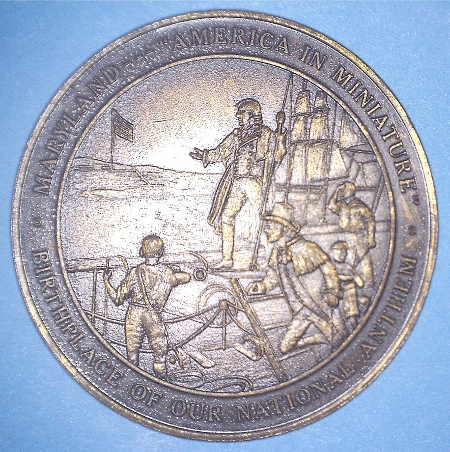 1964 STAR SPANGLED BANNER (ANTHEM) SESQUICENTENNIAL SCD MEDALLION - *76518293 🌈