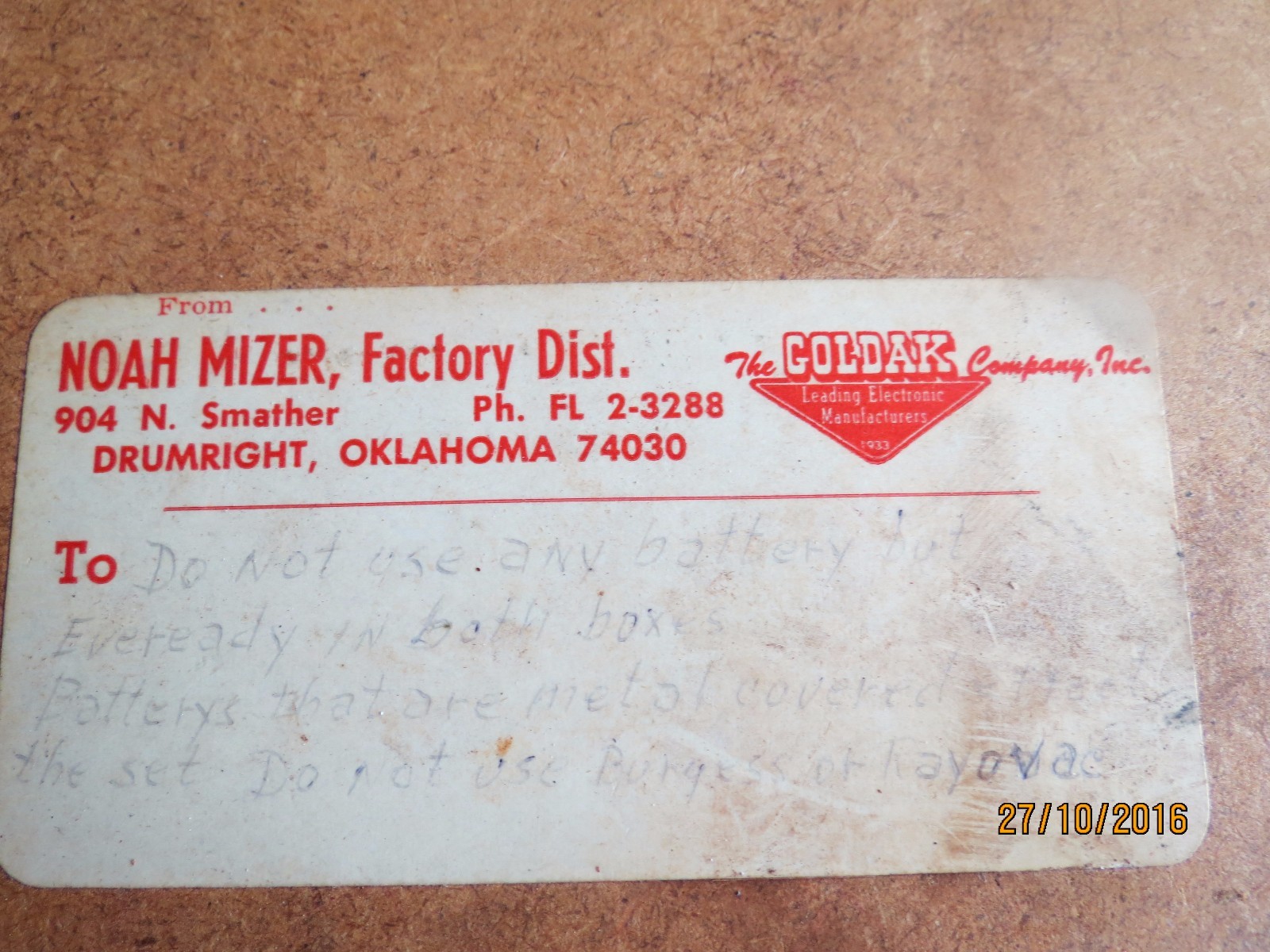 1930's vintage Goldak model TR-1A Signal master pipe Locater