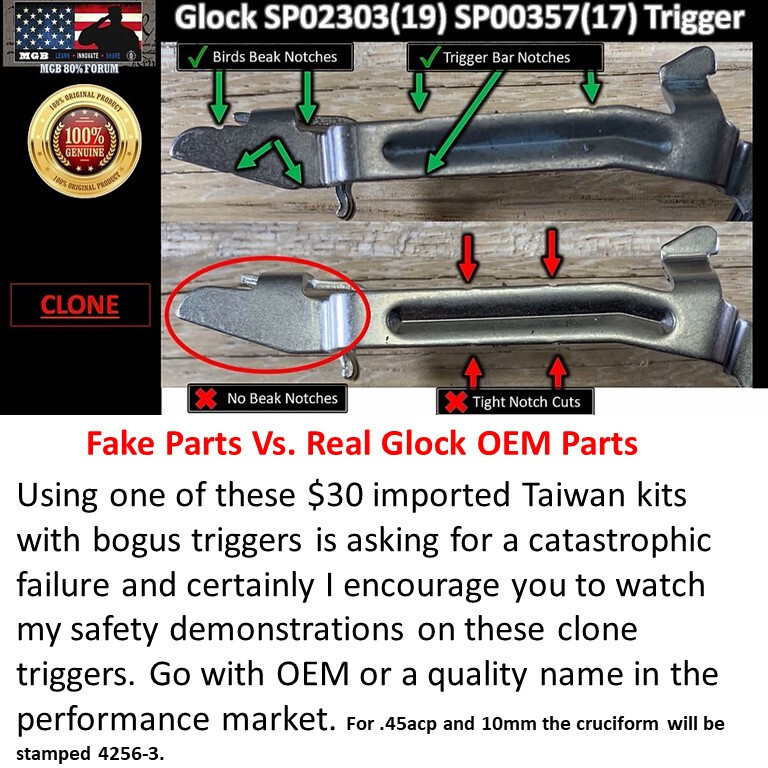 G26 OEM LPK Gen 3 Genuine Stamped Glock 26 Lower Parts Kit