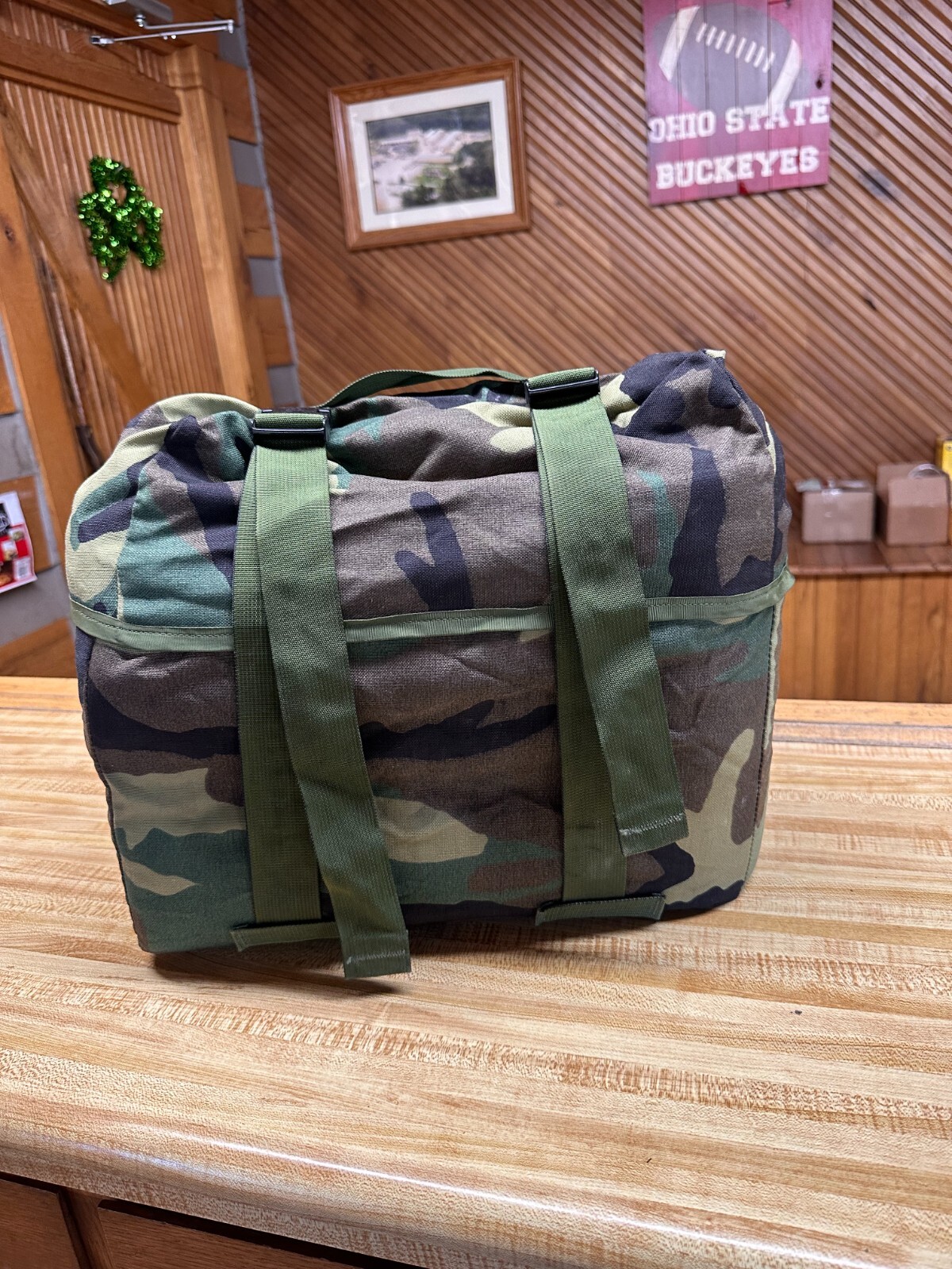 US Military MOLLE Woodland Sleep System Carrier