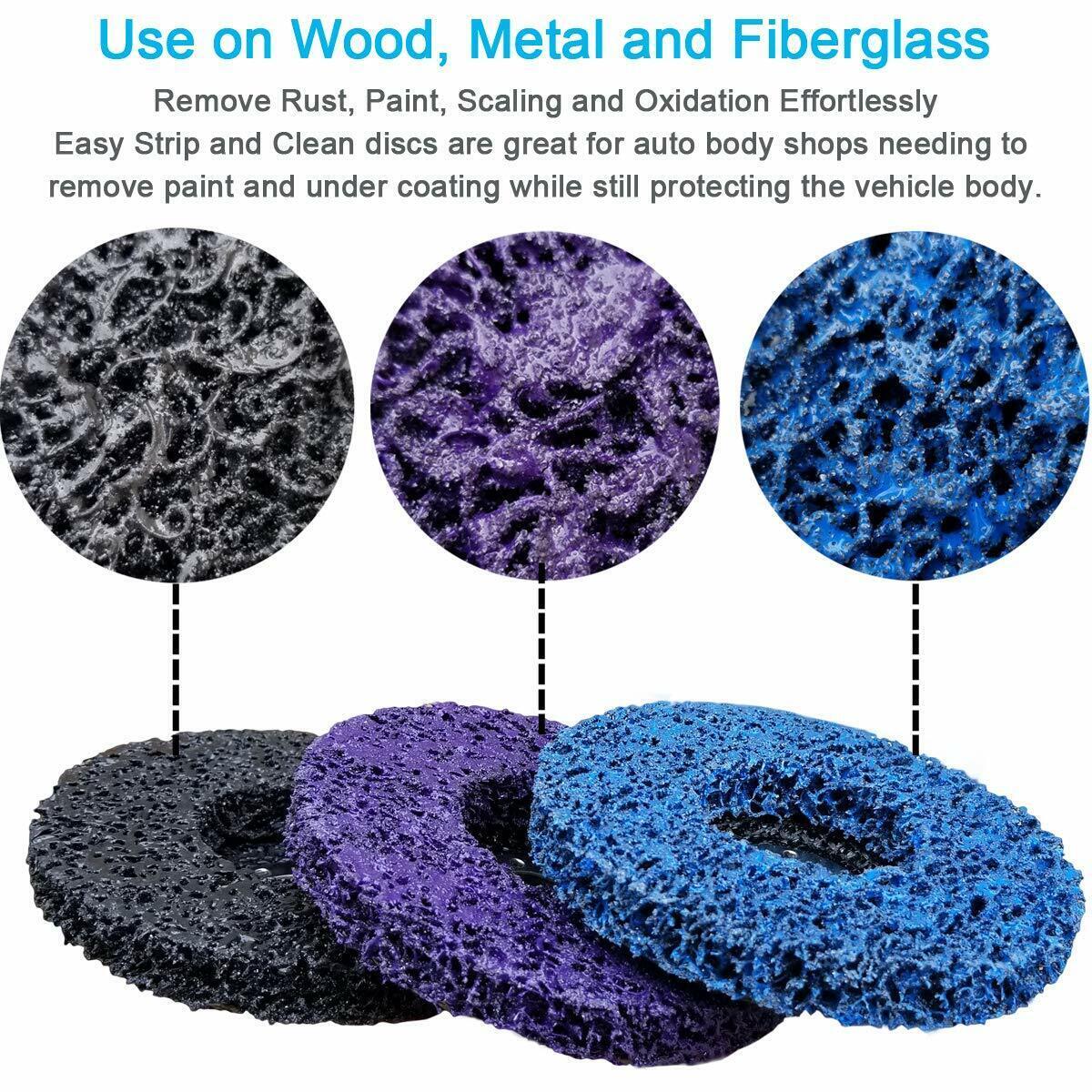 3PCS Poly Strip Clean Disc 4-1/2" x7/8" Easy Paint Stripping Rust Removal Wheels