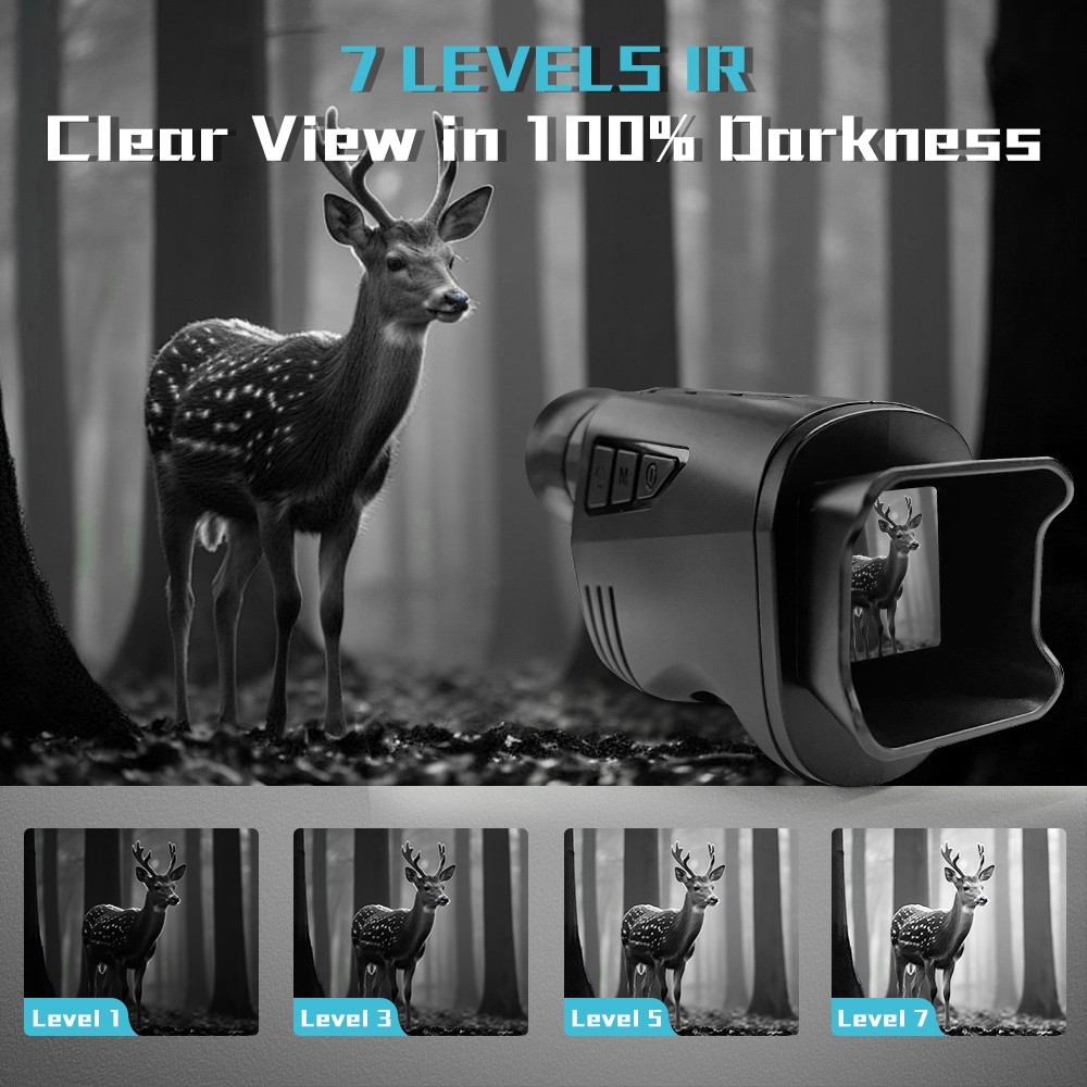 1080P Night Vision Monocular Digital Infrared Monocular Telescope 12MP 16X Zoom