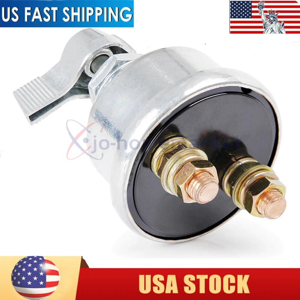 12V Master Battery Disconnect Switch 2 post SPST Kill Cut-Off Nascar Marine ATV