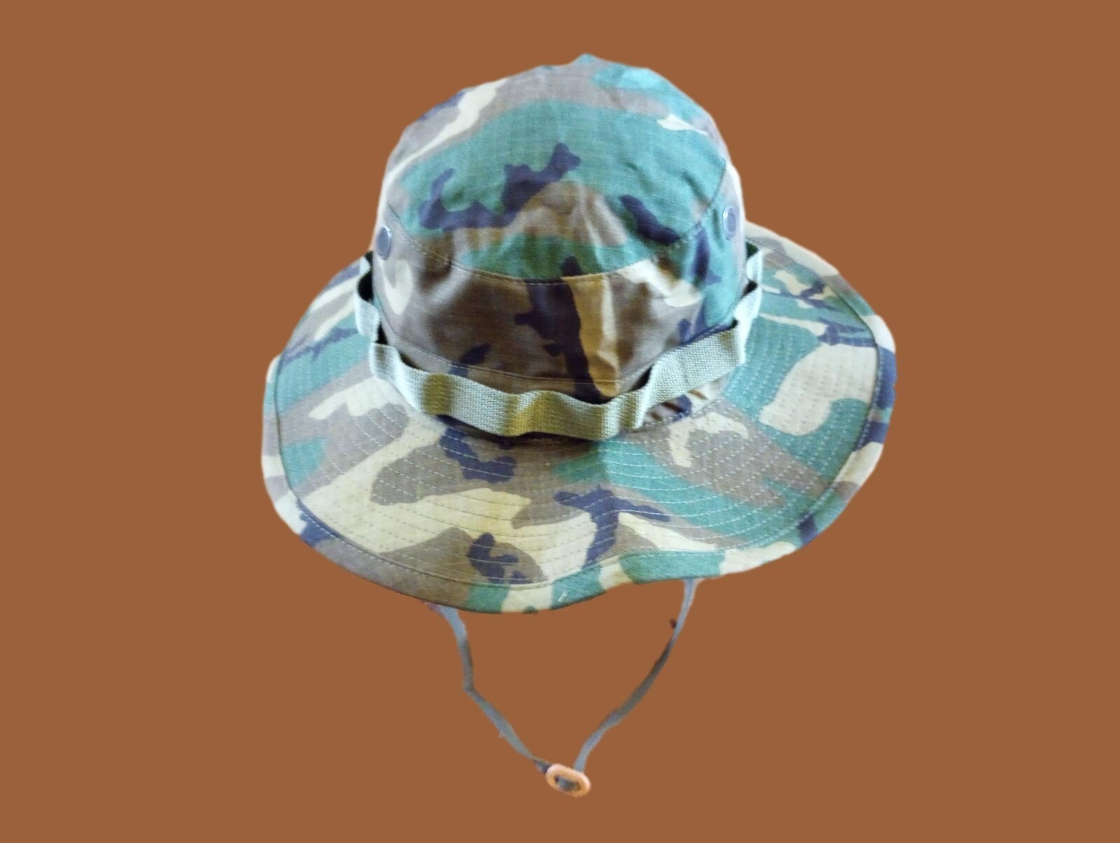 US MILITARY ARMY VIETNAM JUNGLE BOONIE HAT TYPE II ERDL CAMOUFLAGE X-LARGE 7 3/4