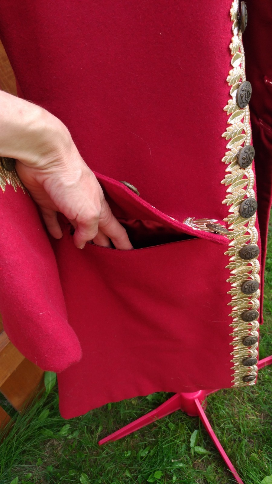 Rococo/Pirate/Captain 18th century Frock Coat, Red