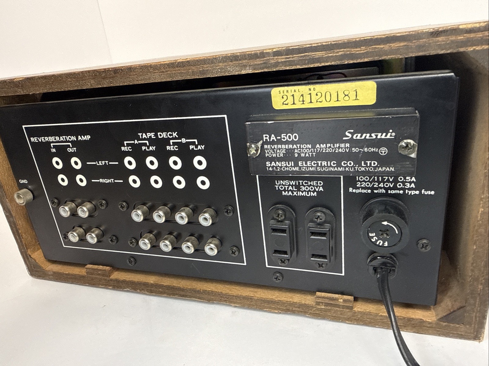 Vintage Sansui RA-500 Reverberation Amplifier Amp