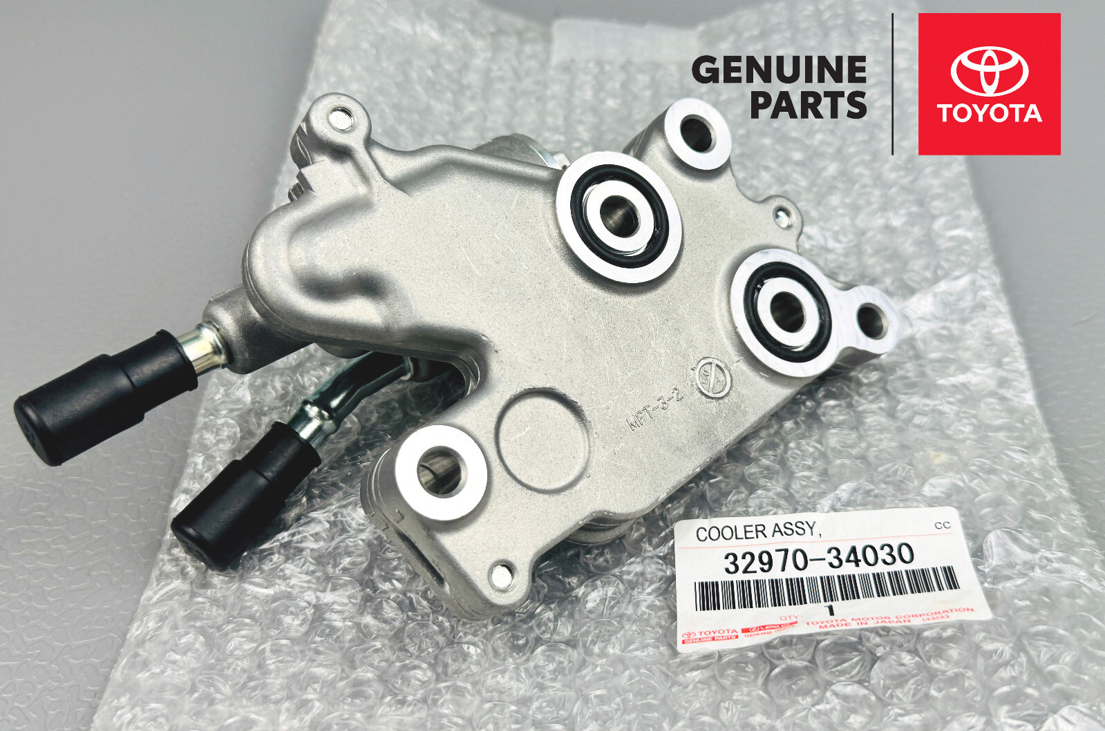 32970-34030 GENUINE TOYOTA COOLER ASSY, TRANSMISSION OIL W/THERMOSTAT 3297034030