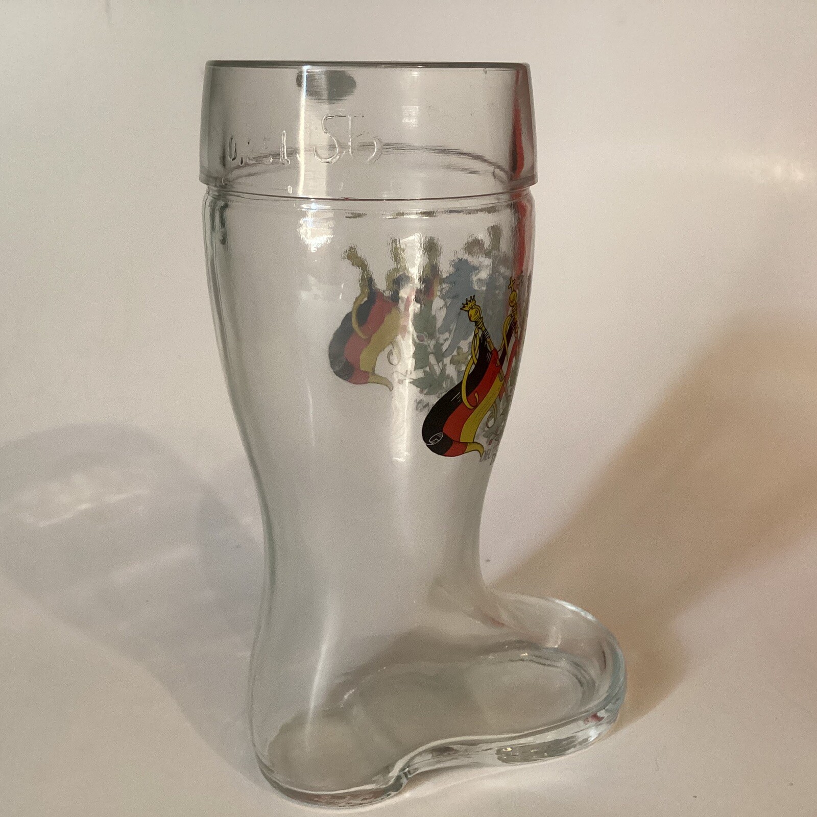 Germany Deutschland Glass Boot Mug Stein Bockling Glass