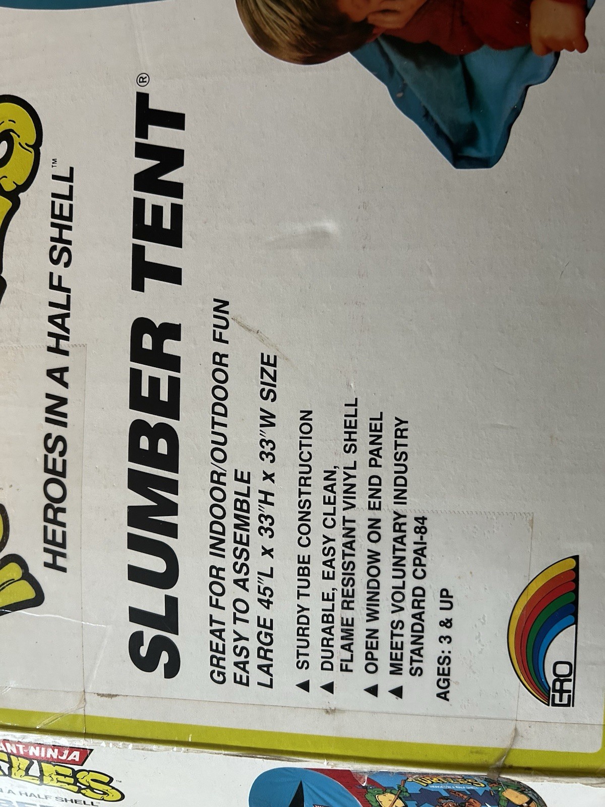 Teenage Mutant Ninja Turtles Slumber Tent TMNT 1988 Vintage Rare Complete W Box