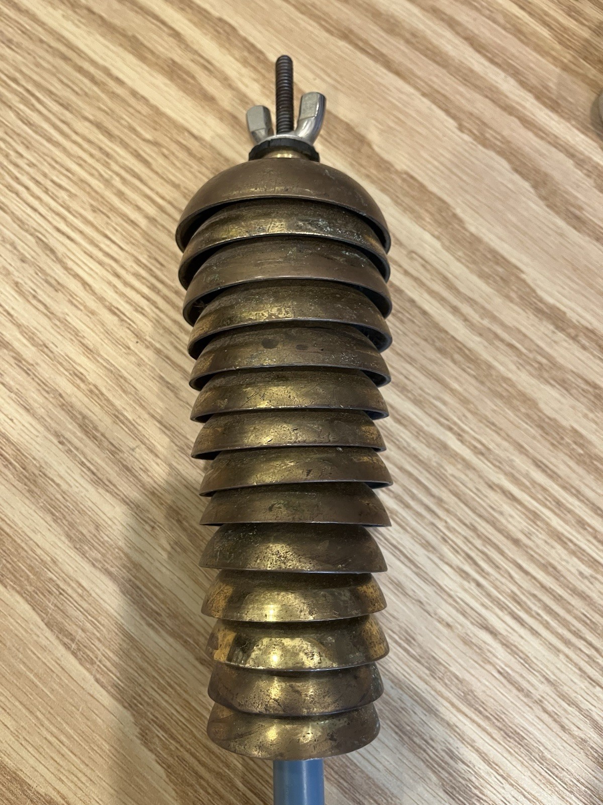 Latin Percussion Handheld Bell Tree – Vintage LP Bell Tree with Wood Handle Thai