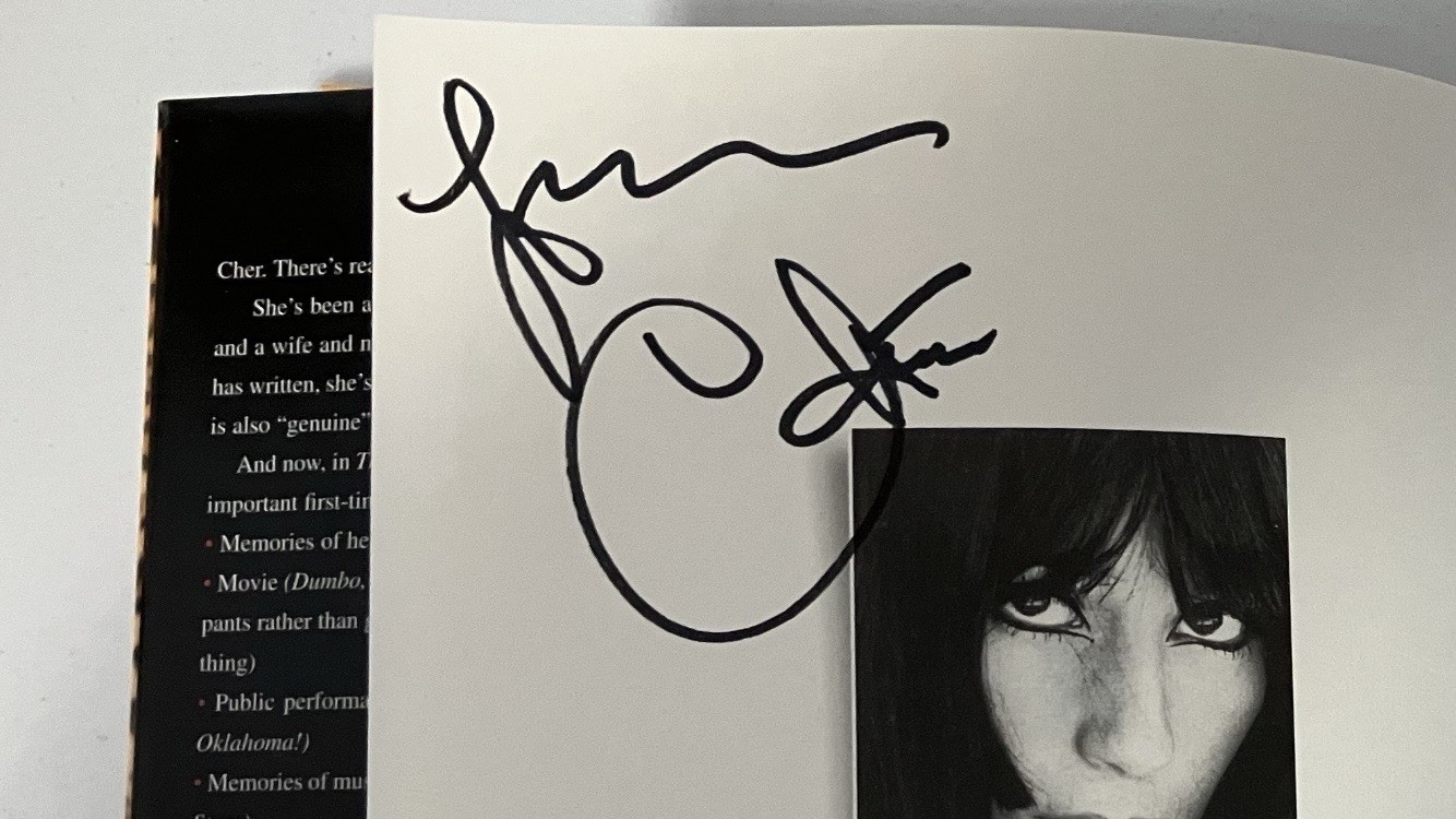CHER SIGNED/AUTOGRAPHED THE FIRST TIME BOOK WITH COA