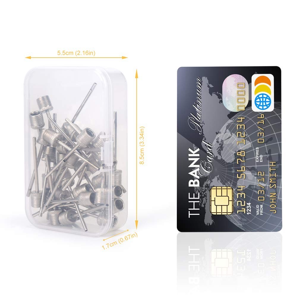 homepa 35pcs Air Pump Needle Air Inflation Needle for Basketball Soccer Ball