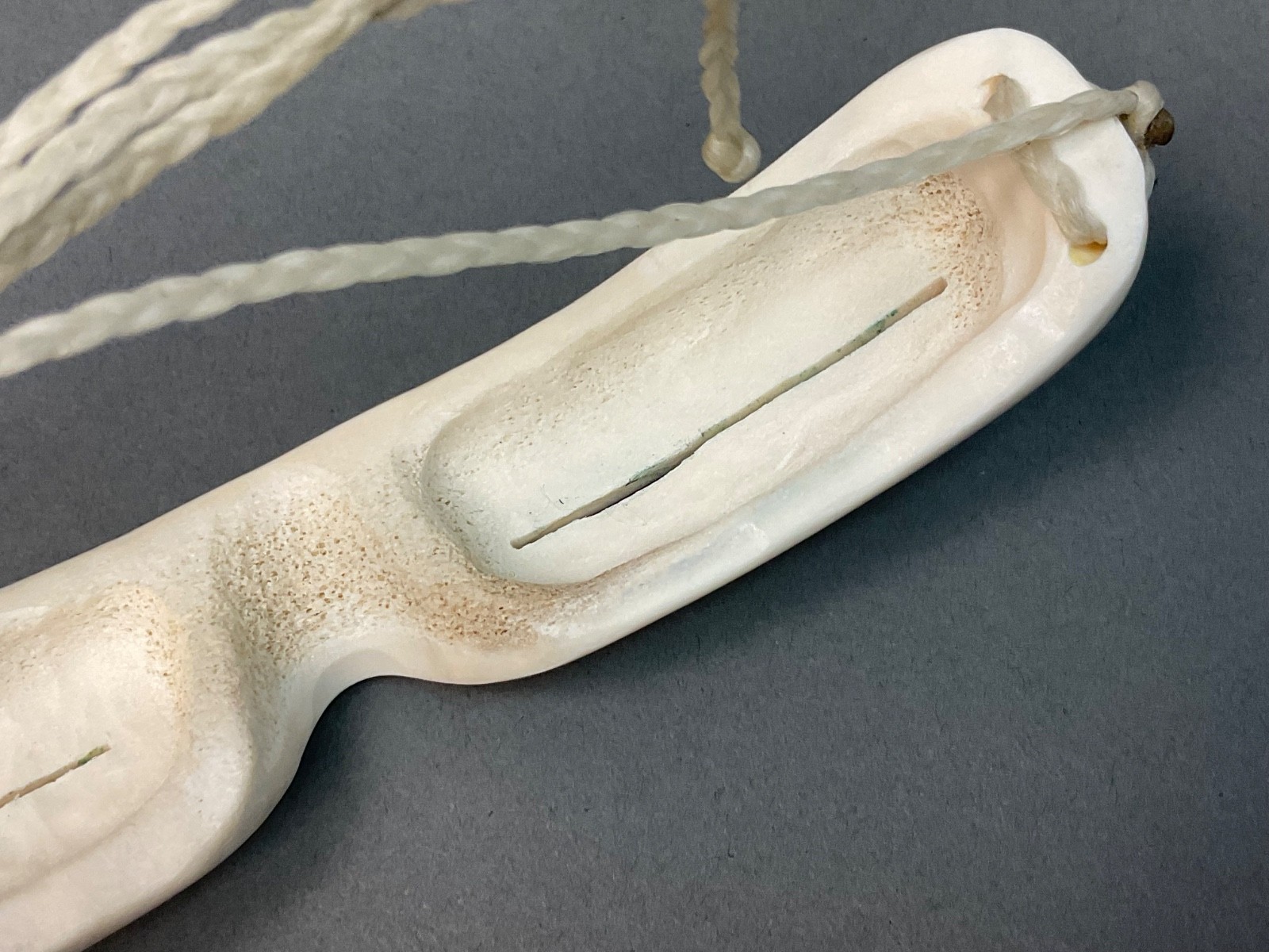 Vtg. Eskimo Snow Goggles Hand Carved Alaskan Canada Inuit Caribou Antler