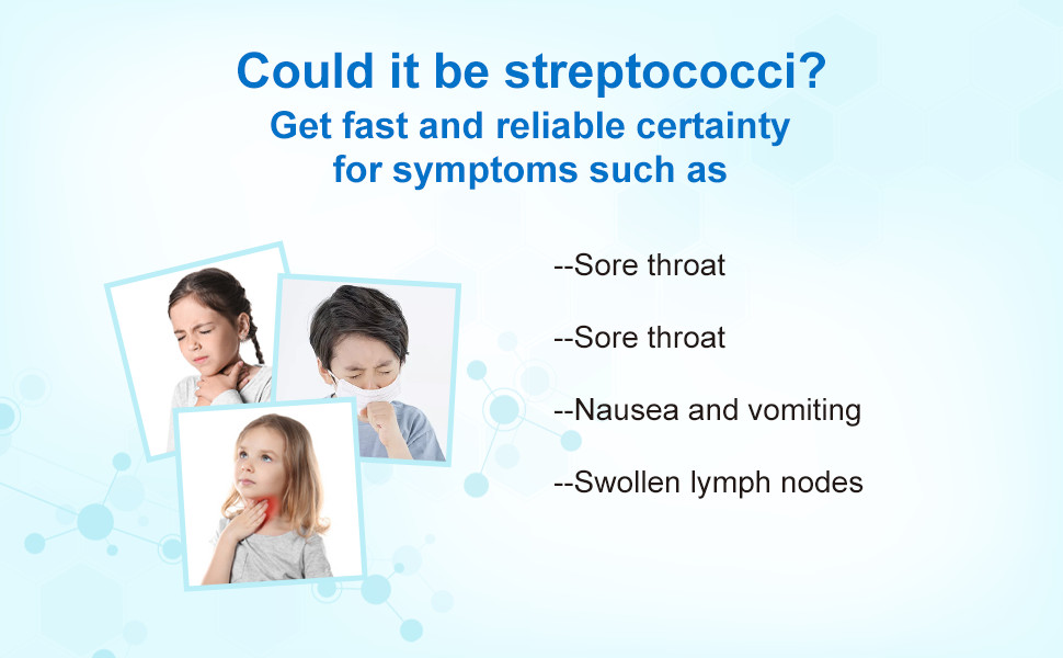 2x Strep A Rapid Test Kit, Home Throat Swab Self-Check, Throat Swab Rapid Result