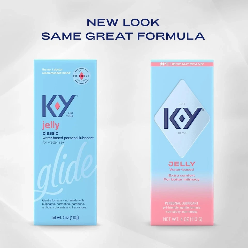 K-Y Jelly Personal Lubricant Water Based Formula Lube for Wetter Sex 4 oz *NEW*