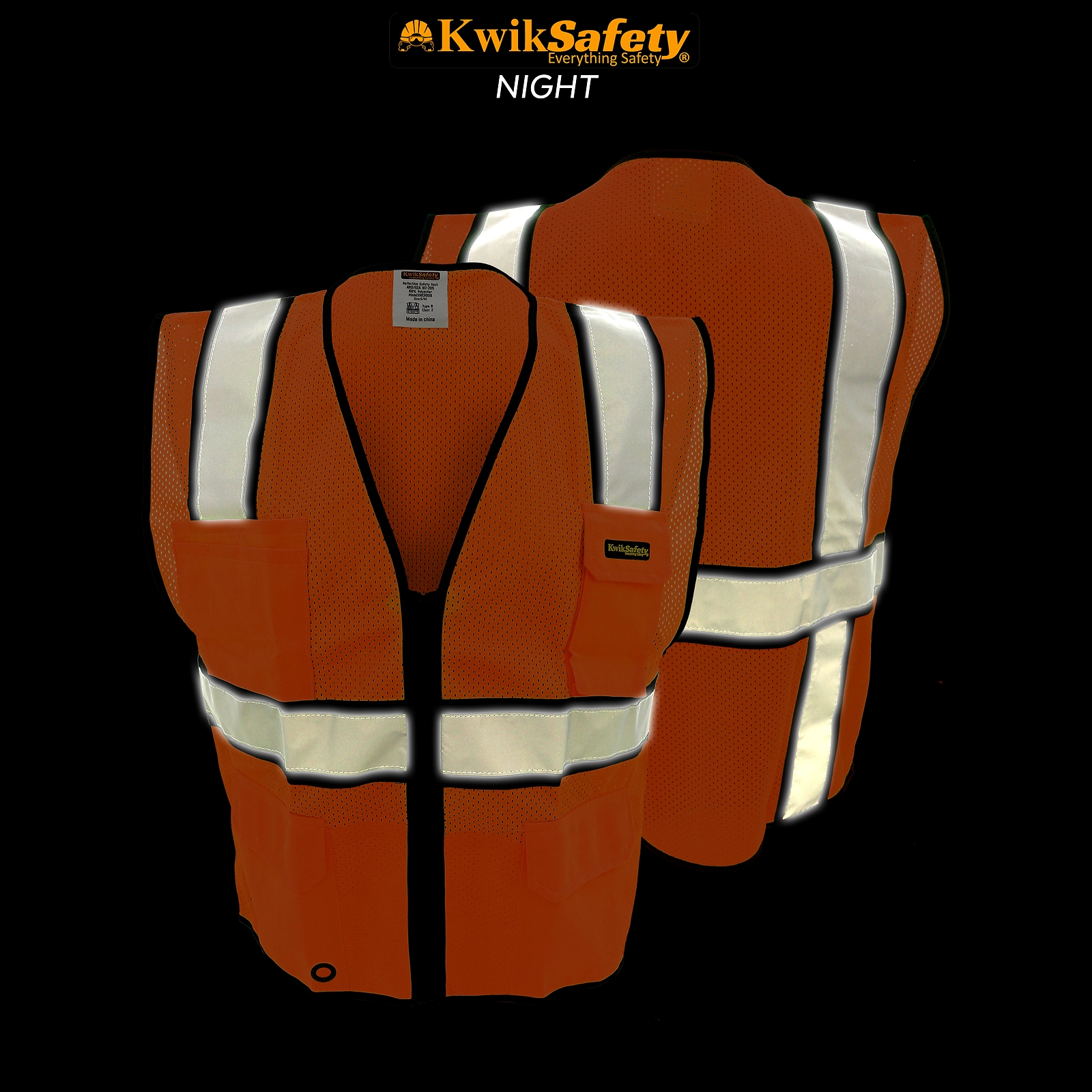KwikSafety OFFICIAL (BLACK TRIM) Safety Vest