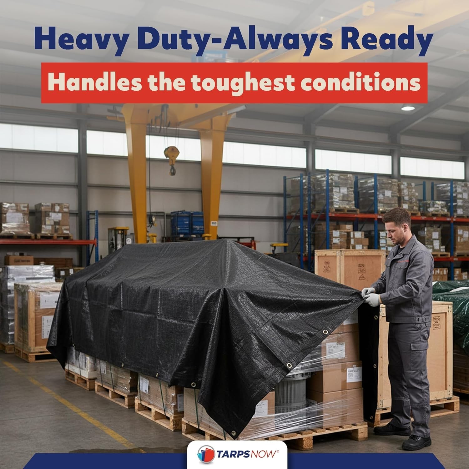 Tarps Now 16' x 16' Heavy Duty Mesh Tarp with 60% Shade and Grommets