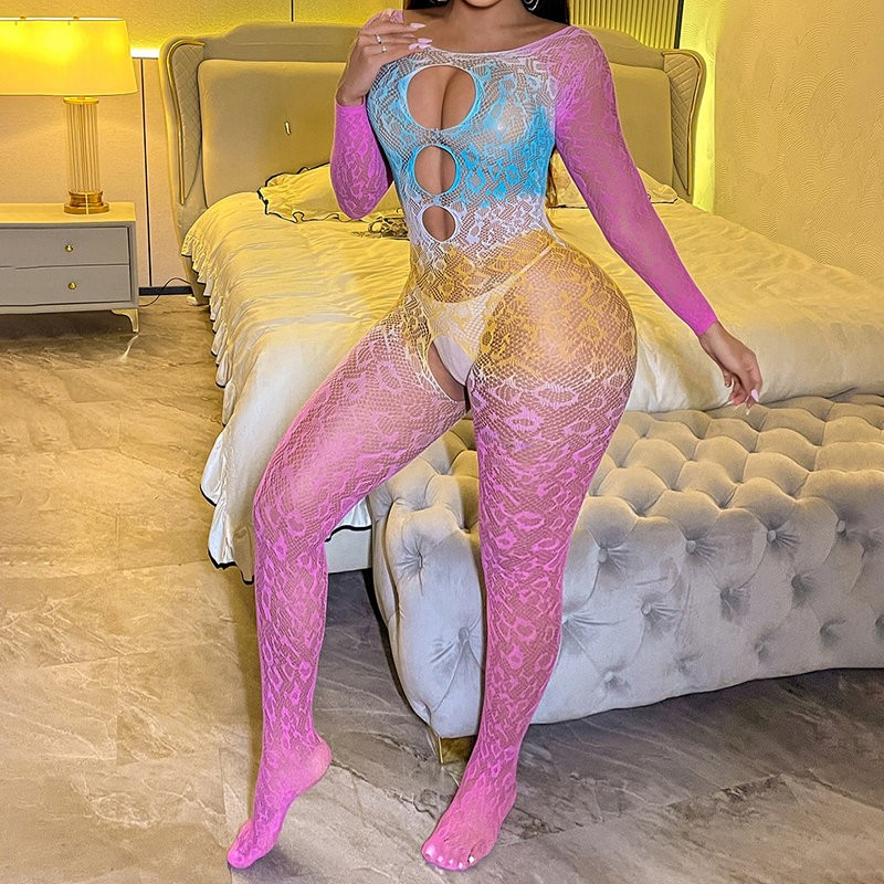 Women's Sleepwear Full Body Stockings Bodysuit One-Piece Fishnet Bodystocking