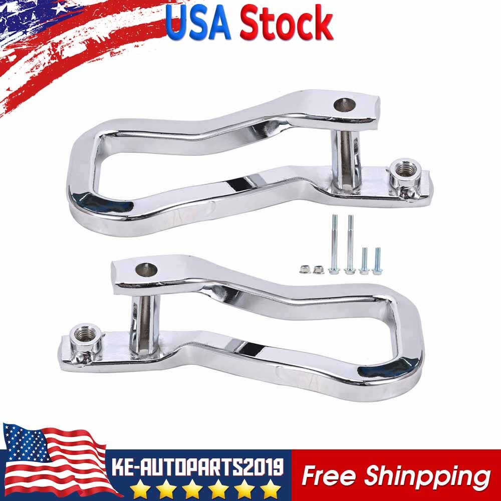 Front Chrome Tow Recovery Hooks w/ Bolts 84195902 for GMC Sierra 1500 2019-2022