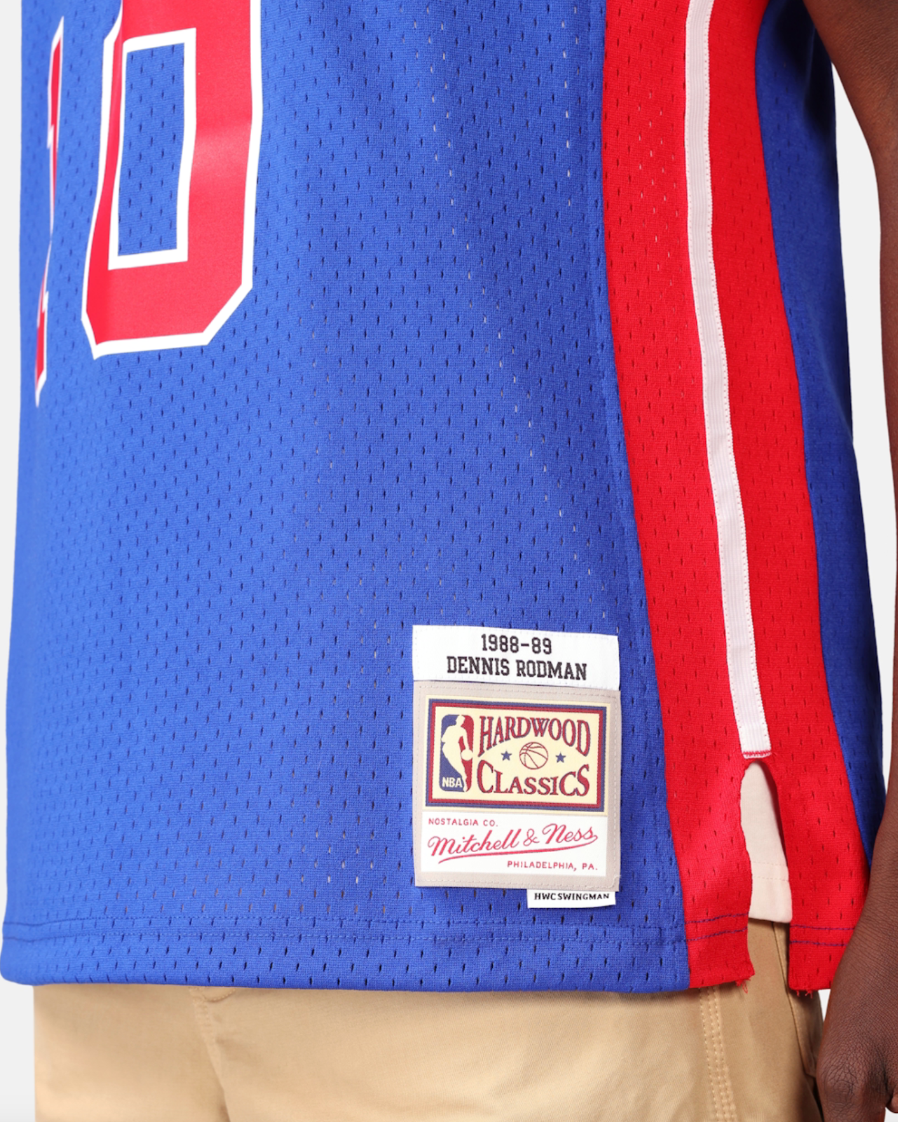 100% Authentic Dennis Rodman Detroit Pistons Road Swingman Jersey Throwback