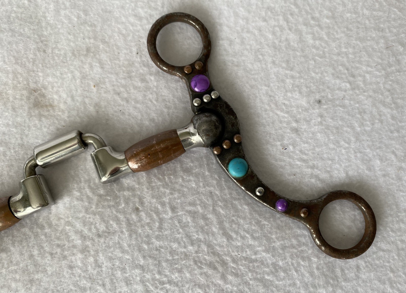 Professional's Choice Stone Dot Ballhinge Cheek ~ 5-1/4" Hinged Port Mouth Bit