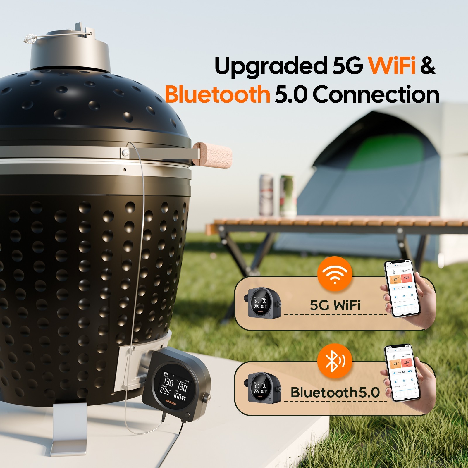 INKBIRD Automatic Smoker Fan Controller WiFi BBQ Meat Thermometer Cooking Tools