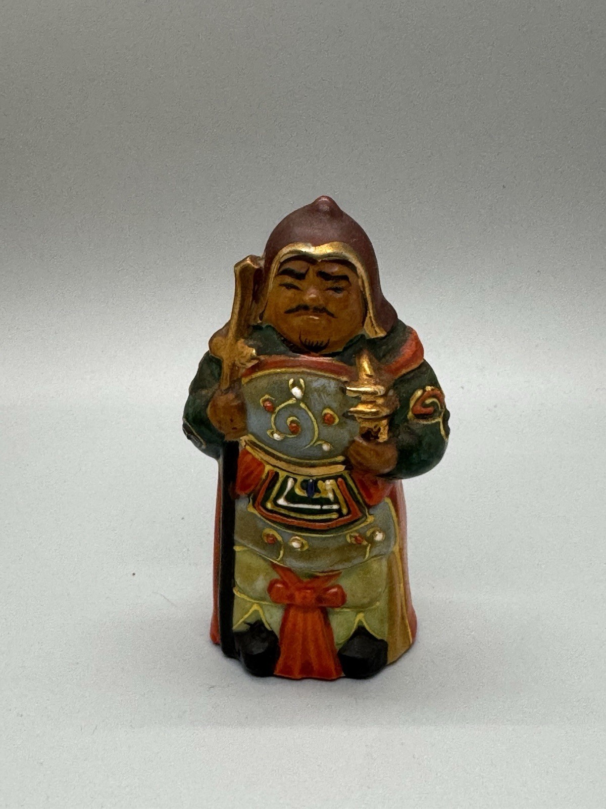 Vintage Kutani Moriage Japanese 7 Lucky Gods Porcelain Figurine Collection