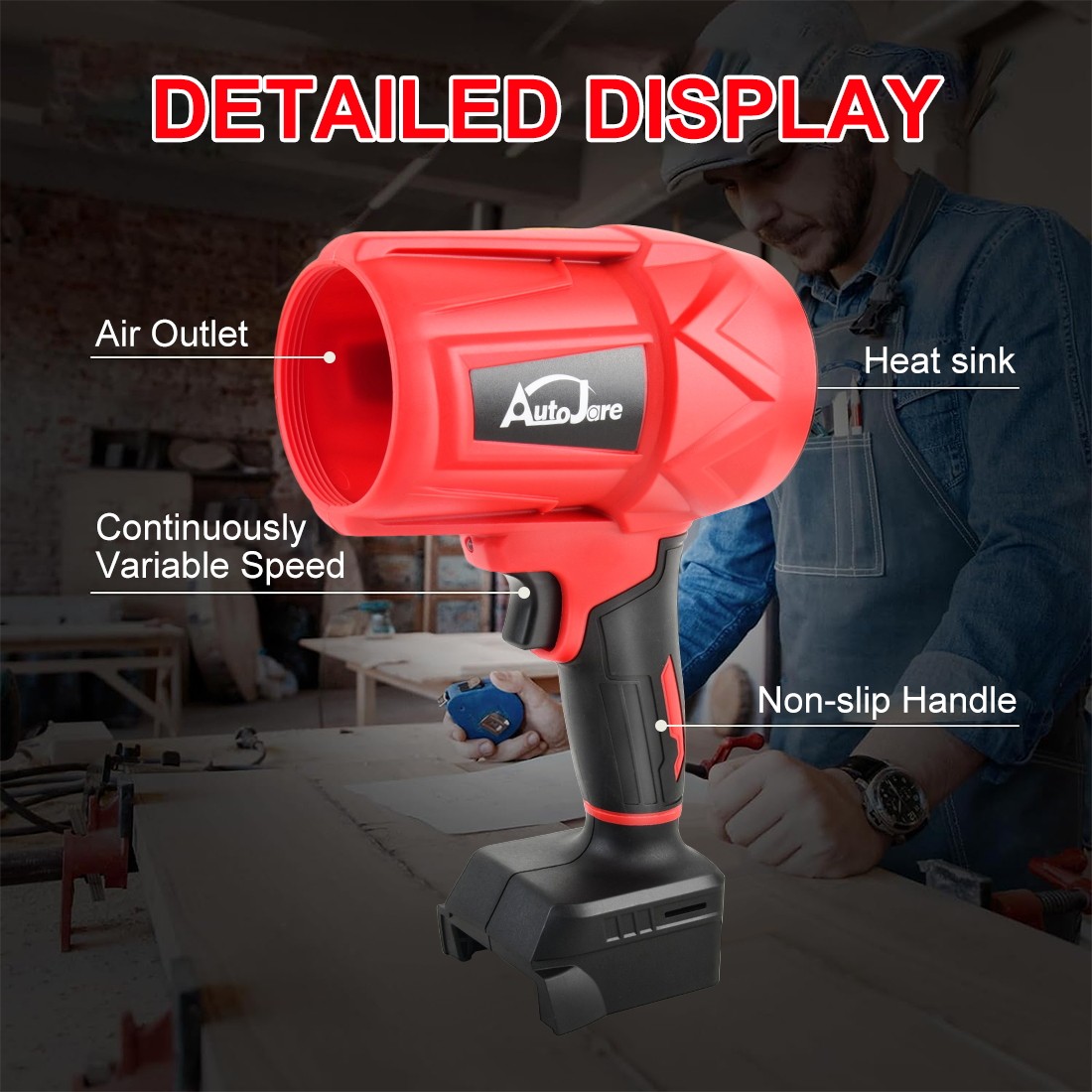 Cordless Handheld Turbo Blower for M18 Milwaukee Violent Blower Fan Tool Only