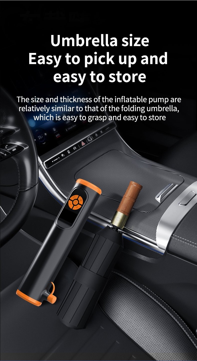 Portable Tire Inflator Rechargeable Air Compressor Pump 150PSI for Car Bike Ball