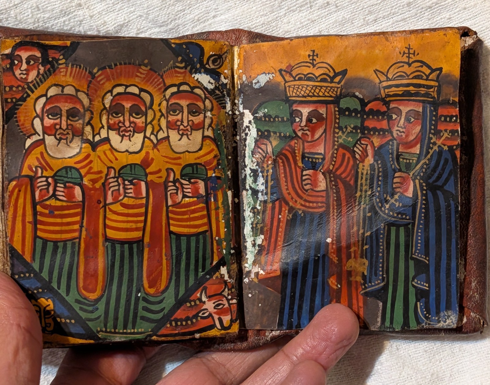 Old Ethiopian Orthodox Pocket Bible Handwritten in Ge’ez Manuscript Parchment