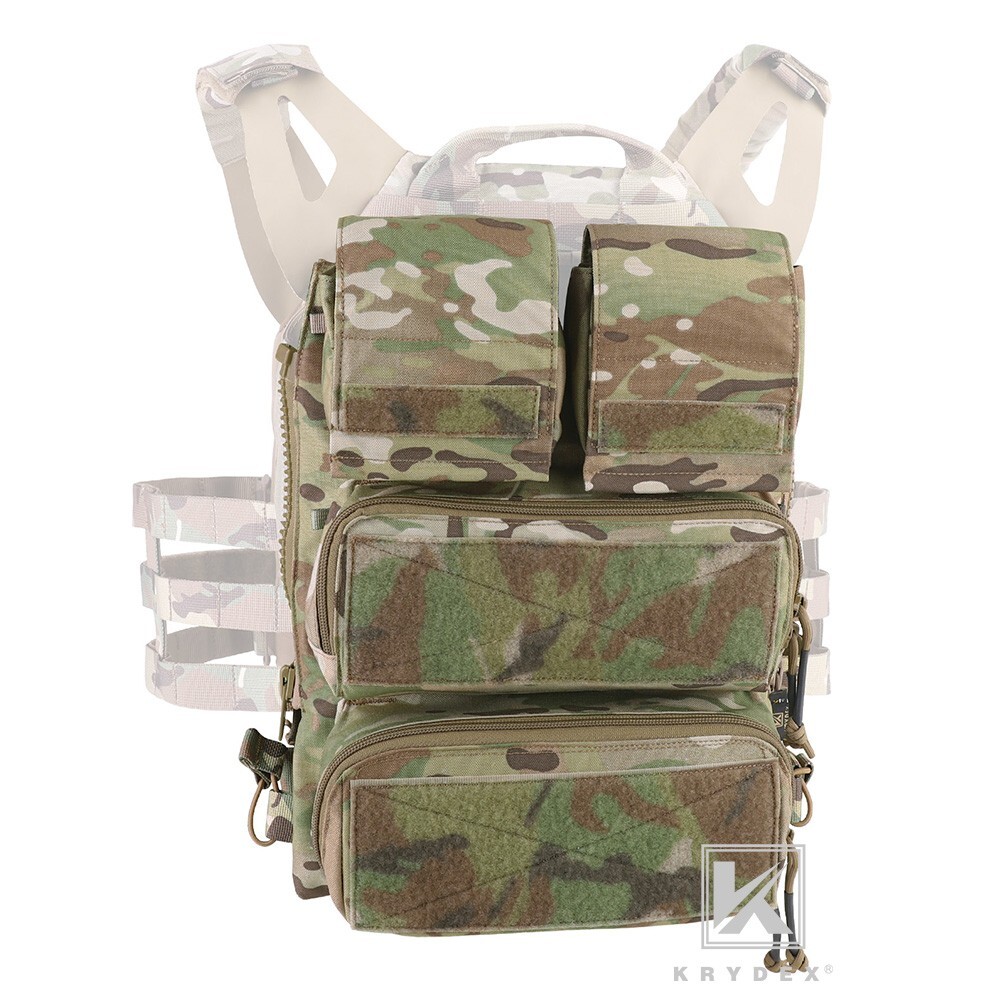 KRYDEX Tactical V2.0 Zip-on Panel Combat Zip Pack for CPC / JPC2.0 Vest MC Camo