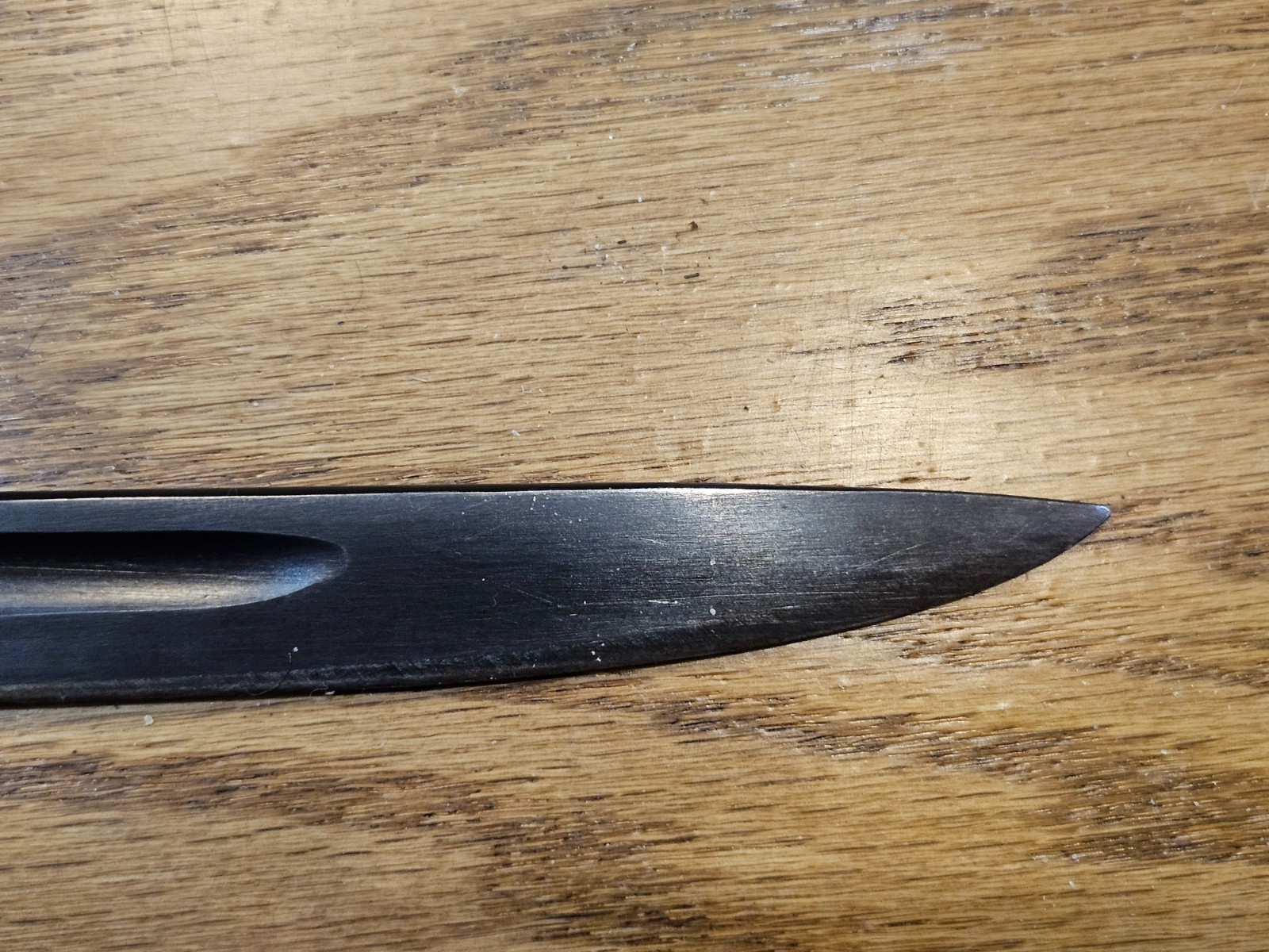 Vintage WWI British Enfield Rifle Bayonet, Lithgow, 1907P, plus Scabbard & Frog