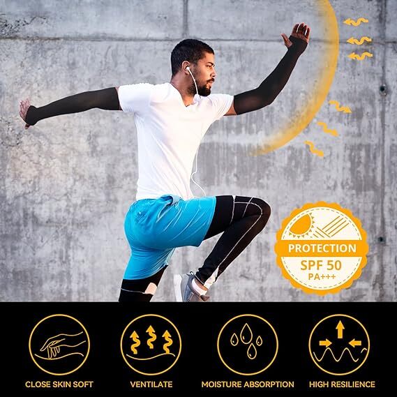 3 Pairs Cooling Arm Sleeves Cover UV Sun Protection Sports Outdoor For Men Women