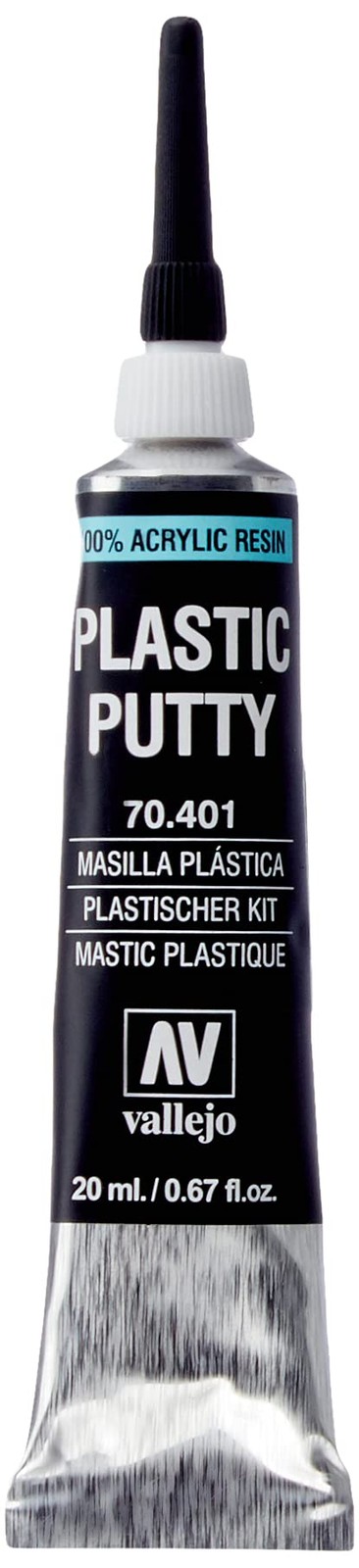 Vallejo Plastic Putty 20ml - 2 Pack | White Model Filler | Smooth Opaque Finish