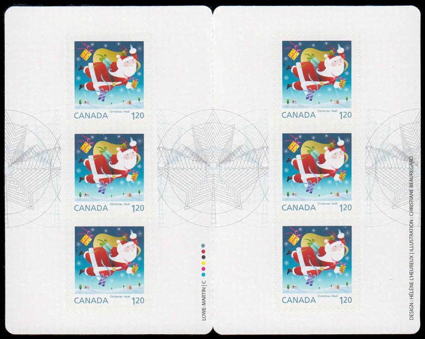 Canada Stamps, Booklet of 6, Santa With His Magical Bag, #2799a, BK608 MNH