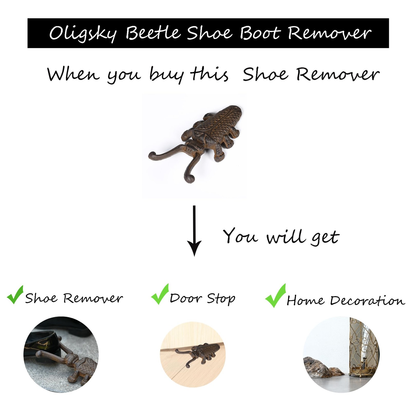 Boot Jack Cast Iron Beetle Boot Puller Cricket Shoe Boot Remover Cowboy Boot