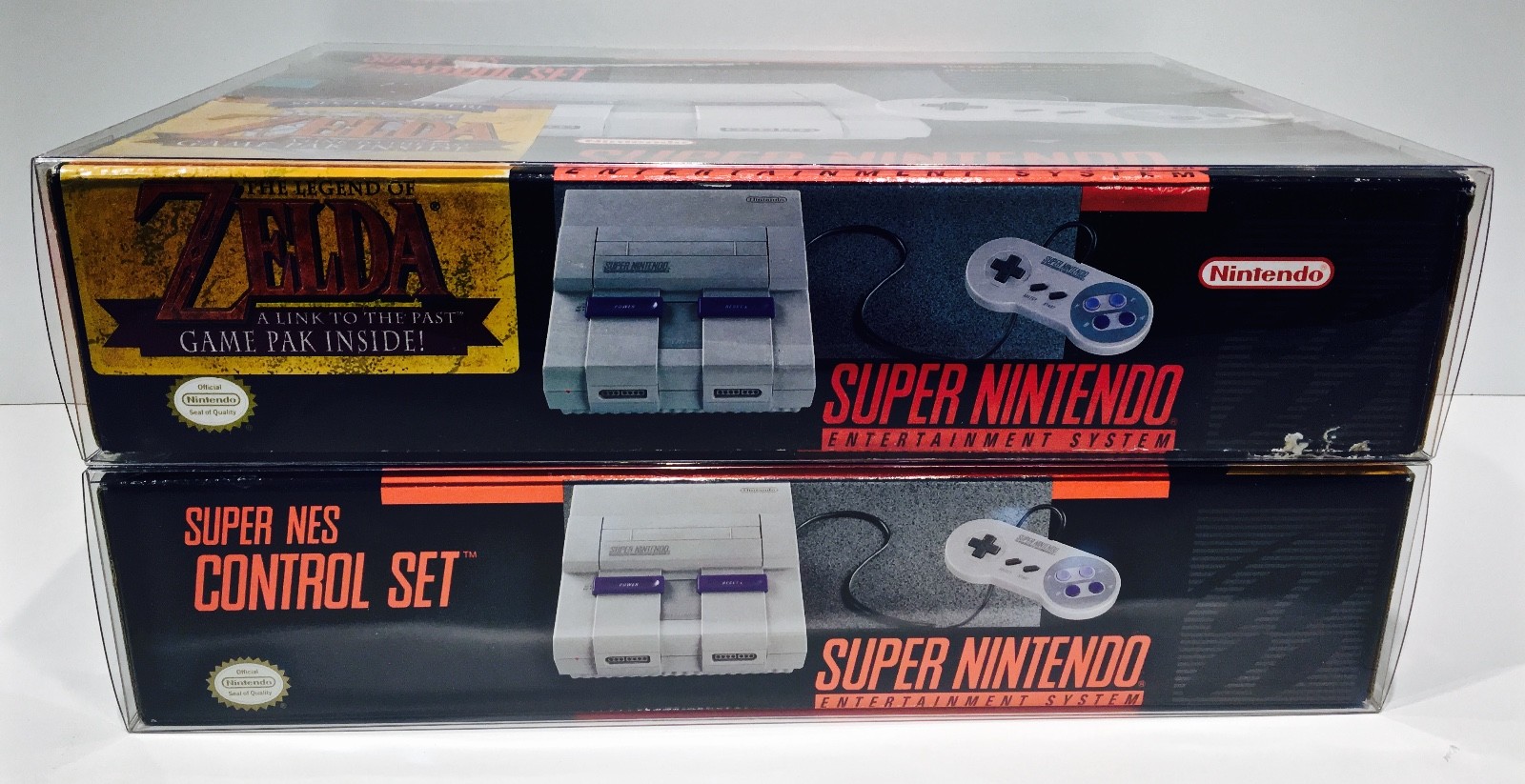 1 Console Box Protector For SNES CONTROL SET Super Nintendo Display Case Boxes