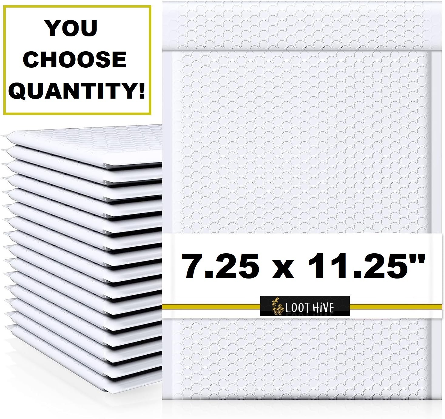 NEW 7.25 x 11.25" White #1 Padded BUBBLE MAILERS Self-Seal Shipping Envelope dvd