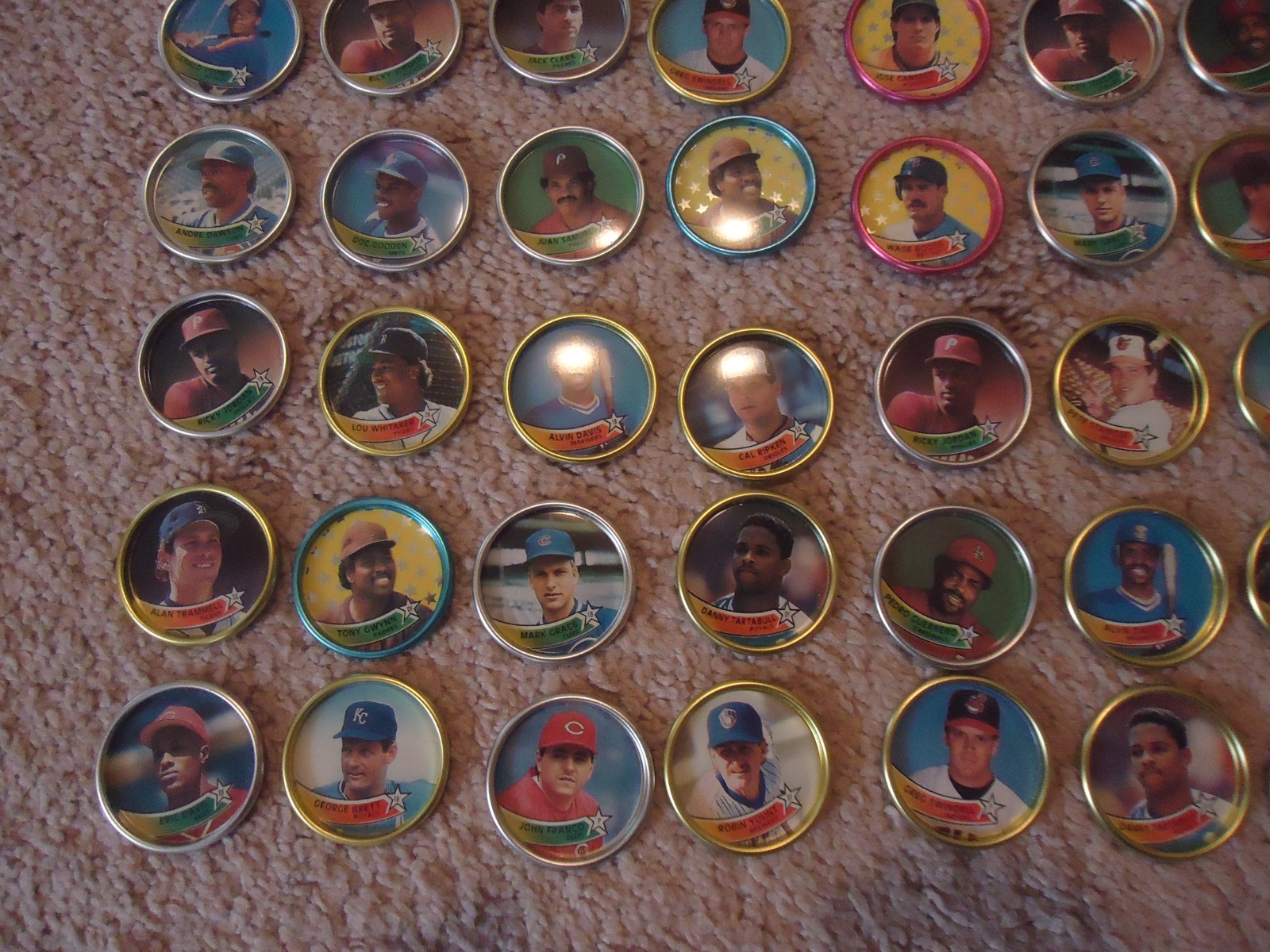 1989 Topps Baseball 60 Coin Set w/ Display + (4) 1987 + (70) 1988 + (71) 1989